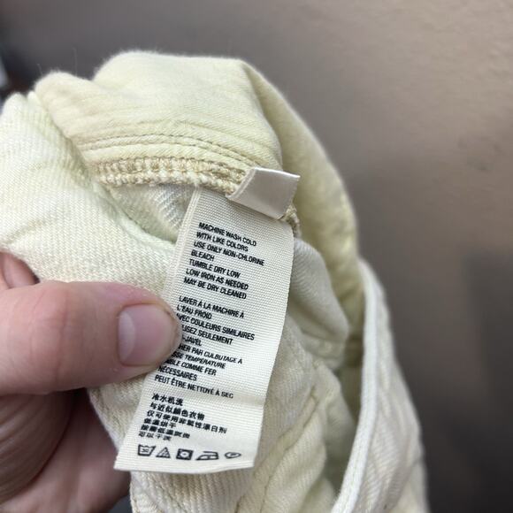 We the Free Ankle Acid Wash Barrel Jeans, Women Sz 25 High Waist belted Pleated - Picture 8 of 10